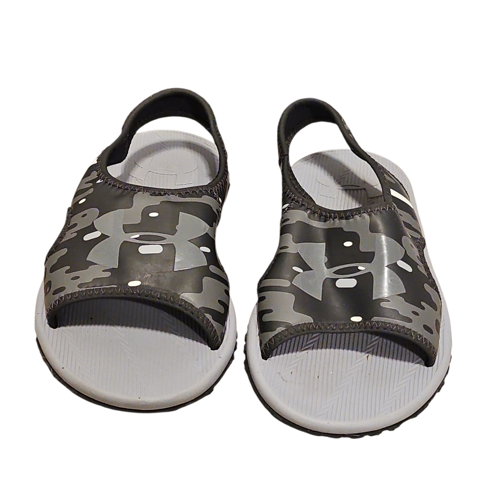 Under Armour Black/Gray/White Camo Sandals